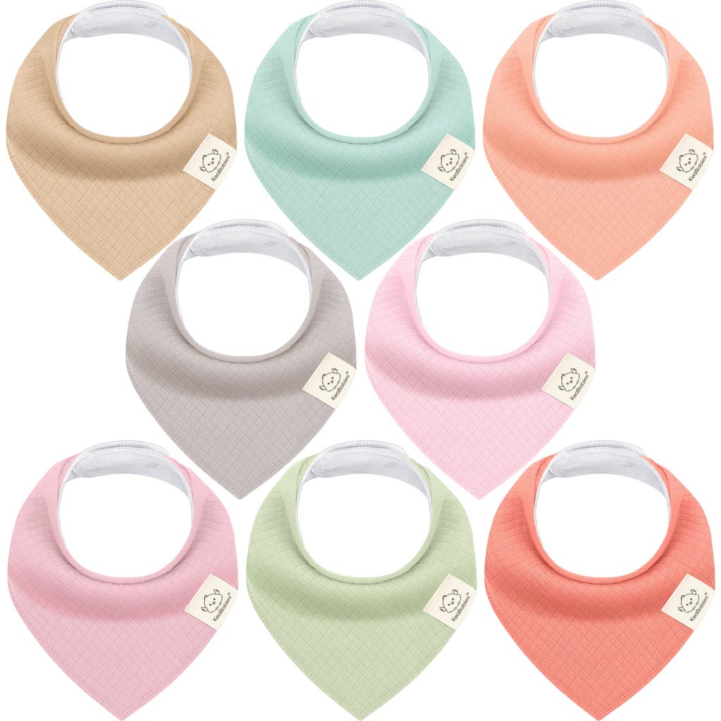 Keababies 8-pack Quin Bandana Bibs In Muted Pastel