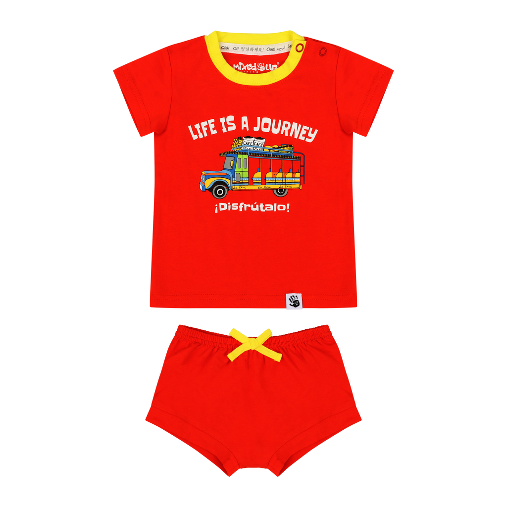 Mixed Up Clothing Suave Baby Tee And Bloomer Shorts Set In Chiva