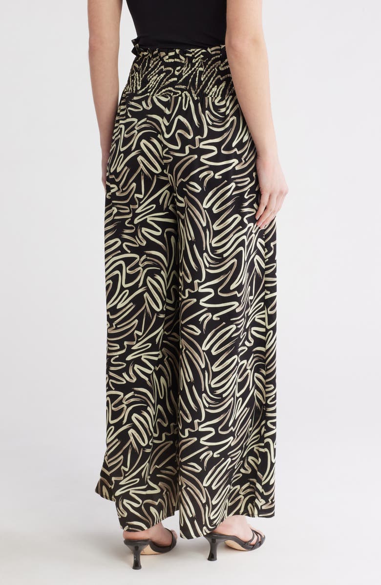 PATRIZIA LUCA Smocked Waist Wide Leg Pants, Alternate, color, 