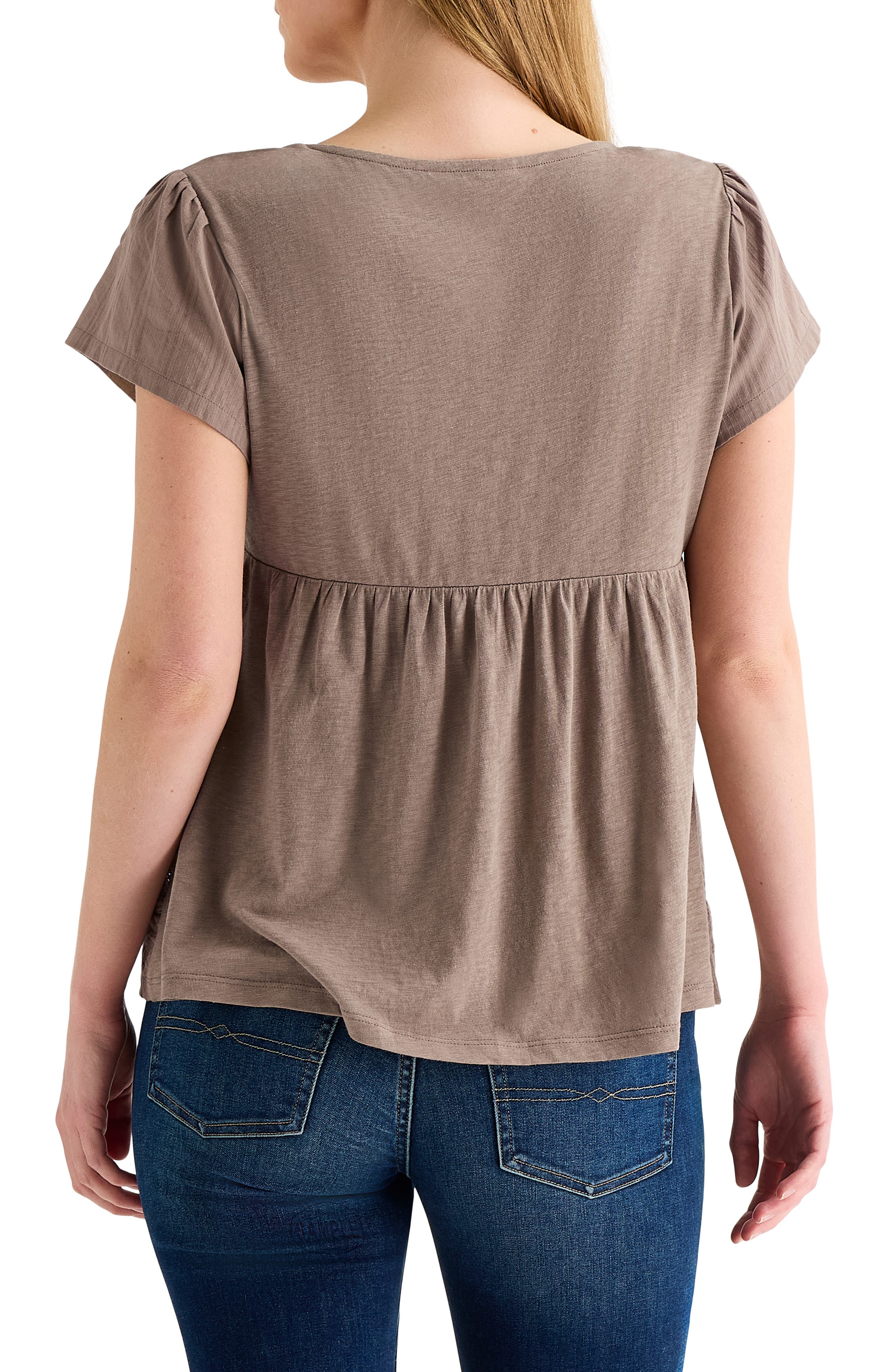 Embroidered Square Neck Top - image 4