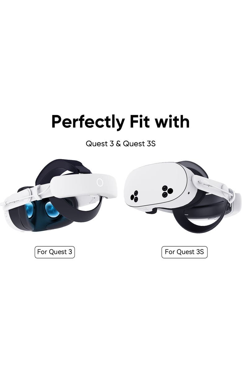 Sonicgrace S3 Duo Battery Head Strap for Meta Quest 3 and Quest 3S, Alternate, color, White