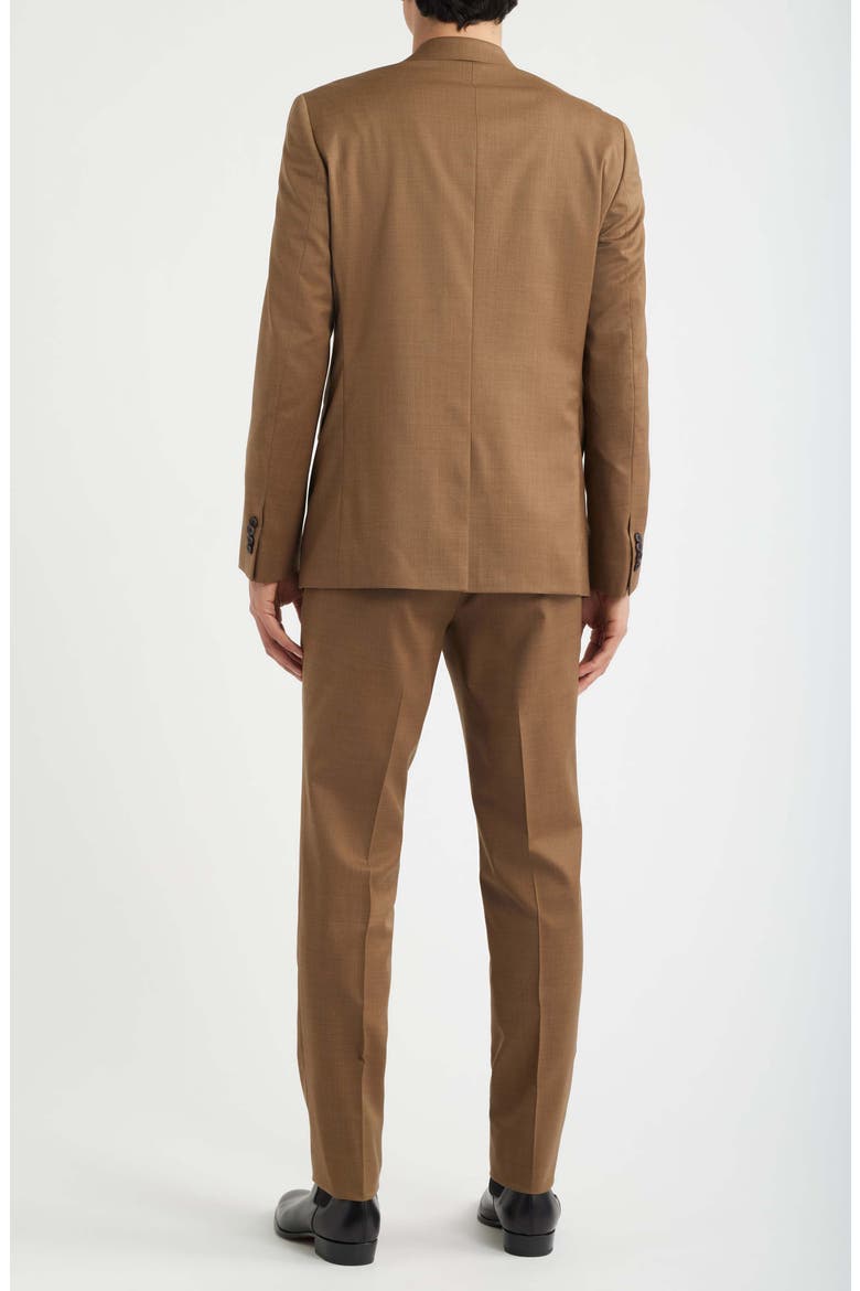 Ross Slim Fit Medium Brown Stretch Wool Twill Suit, Alternate, color, BROWN