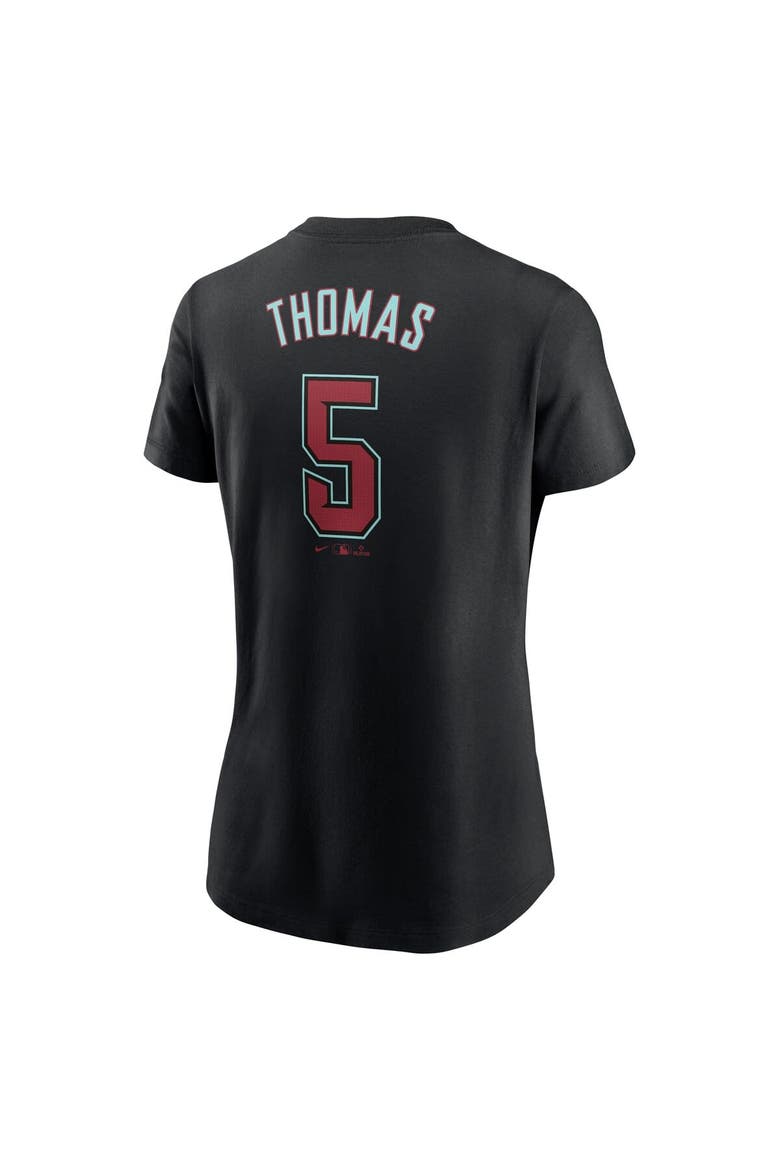 Women's Nike Alek Thomas Black Arizona Diamondbacks 2024 Fuse Name & Number T-Shirt, Alternate, color, Black