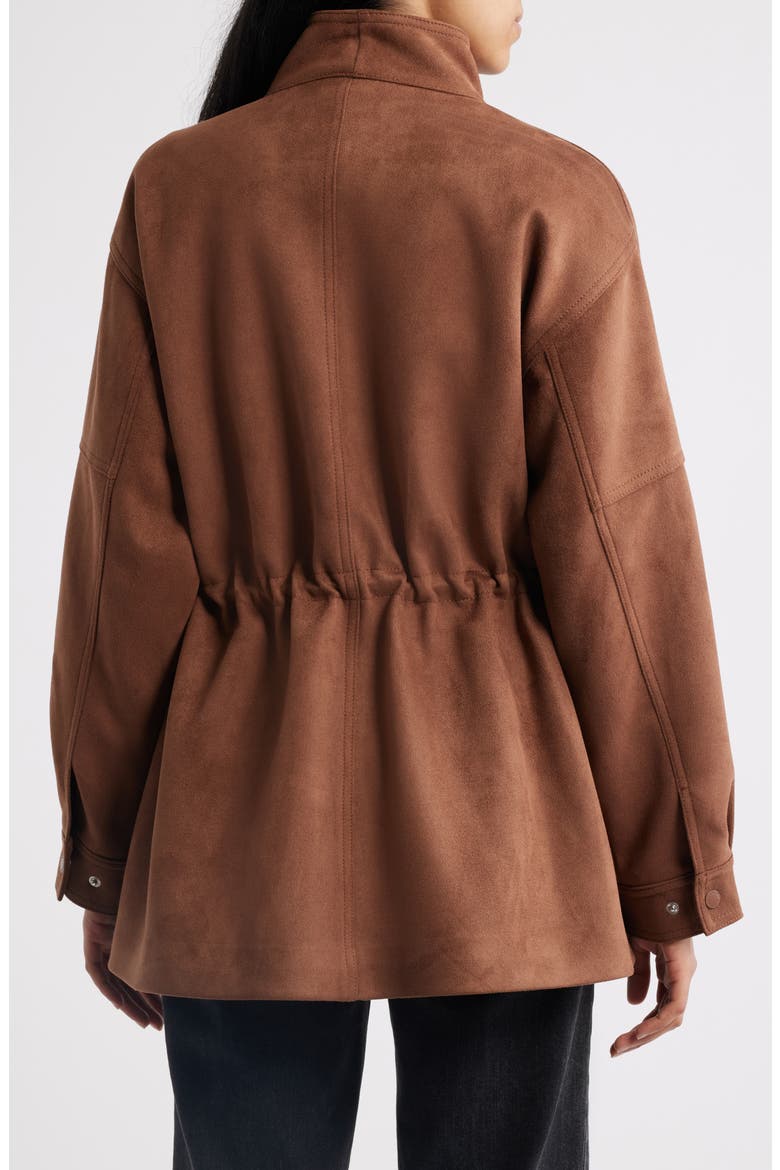 Faux Suede Jacket, Alternate, color, RICH COGNAC