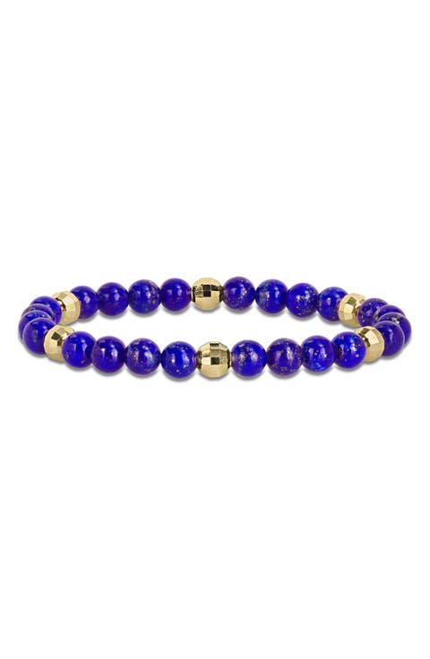 Men's Semiprecious Stone Beaded Bracelet