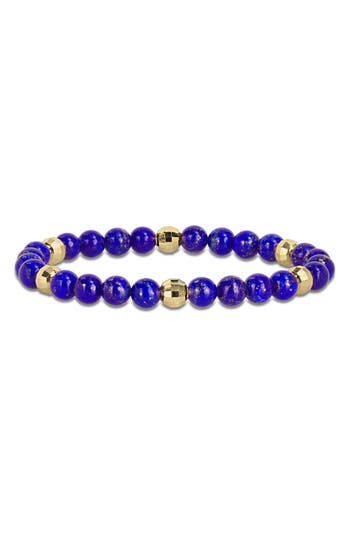 Delmar Semiprecious Stone Beaded Bracelet In Blue