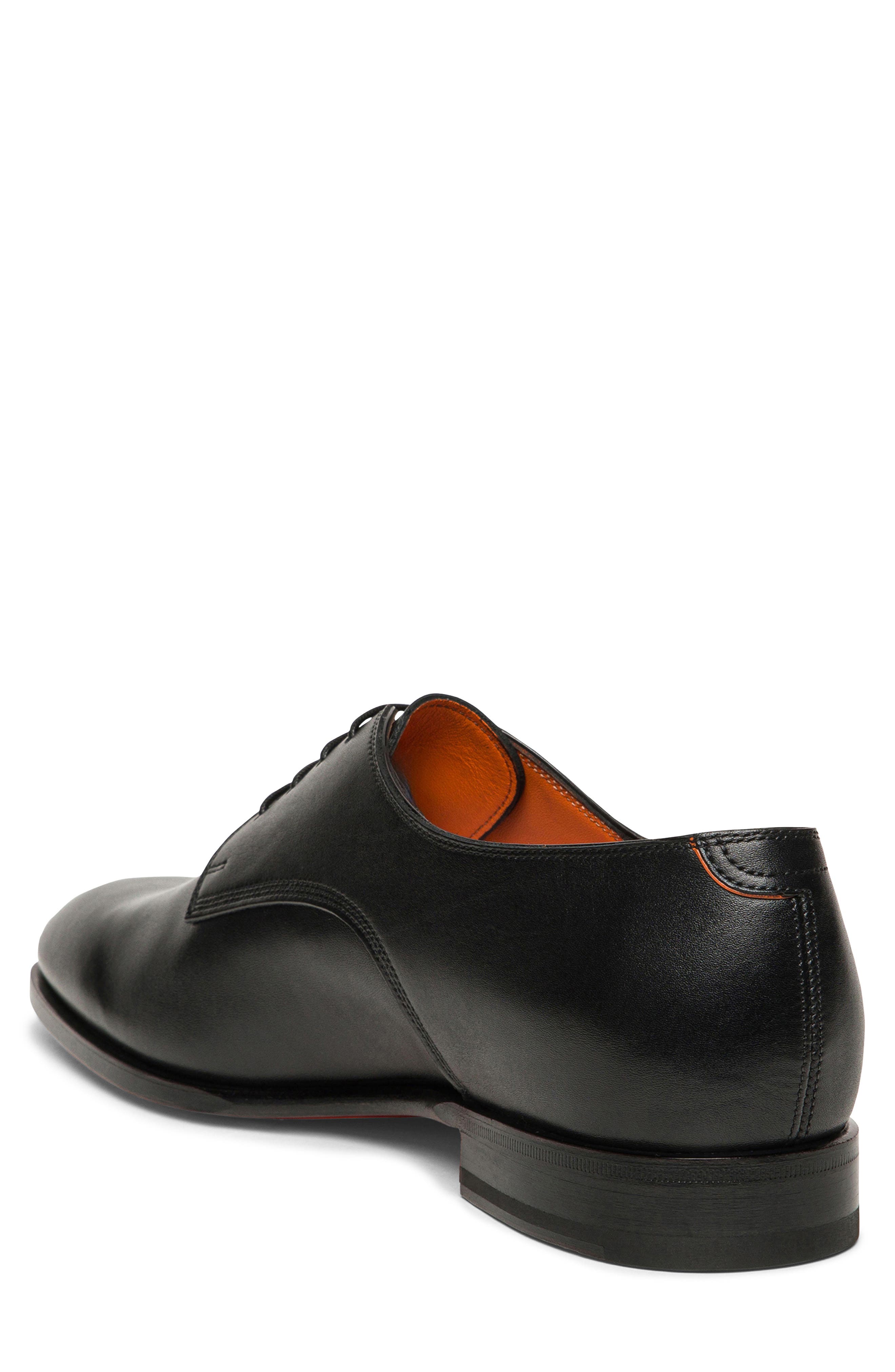 Santoni Archer Derby, Alternate, color, Black