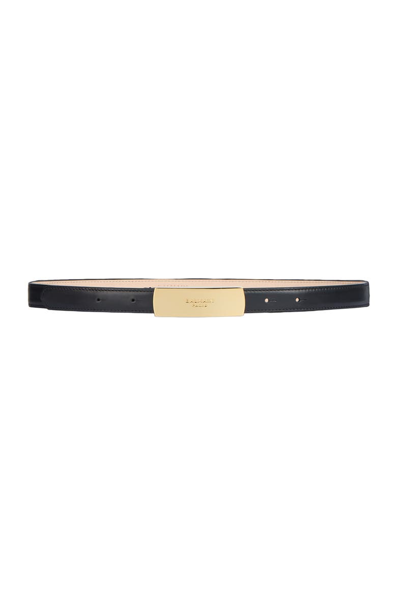 Smooth Leather Belt, Main, color, black