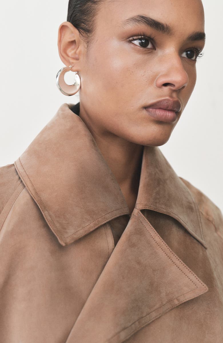 MANGO Belted Trench Coat, Alternate, color, Copper