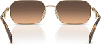 58mm Gradient Rectangular Sunglasses