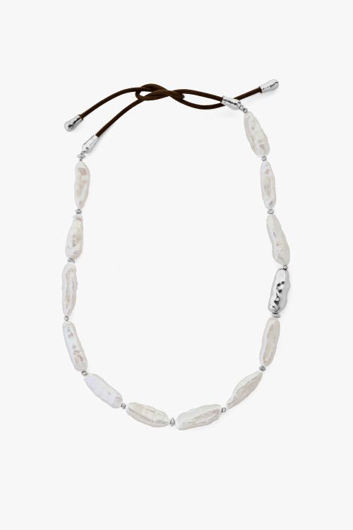 Tutti & Co Baroque Pearl Necklace In Silver
