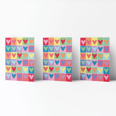 Love/Valentine
s Greeting Cards "Rainbow Hearts"