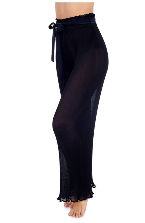 Shop Profile By Gottex Tutti Frutti Pleated Sheer Pant In Black