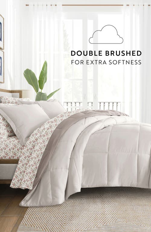 Homespun 7-piece Assorted Reversible Comforter Set In Natural/latte