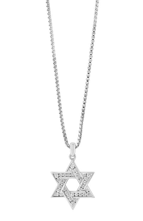 925 Sterling Silver ,White Sapphire Pendant