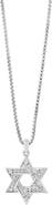EFFY Sterling Silver White Sapphire Star of David Pendant