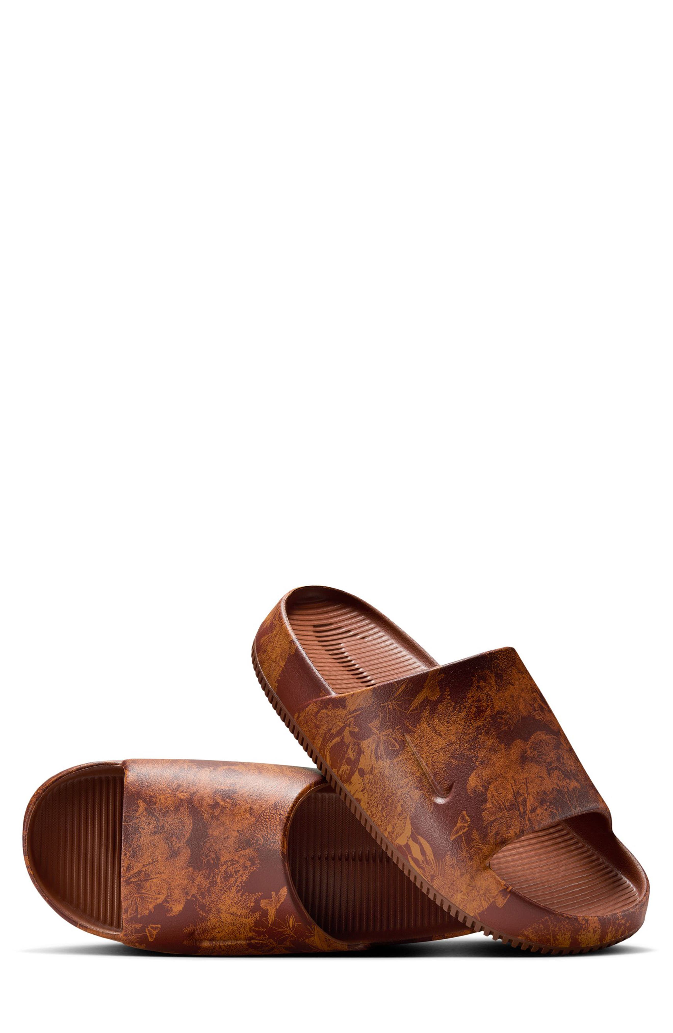Nike Calm Printed Sport Slide, Alternate, color, 