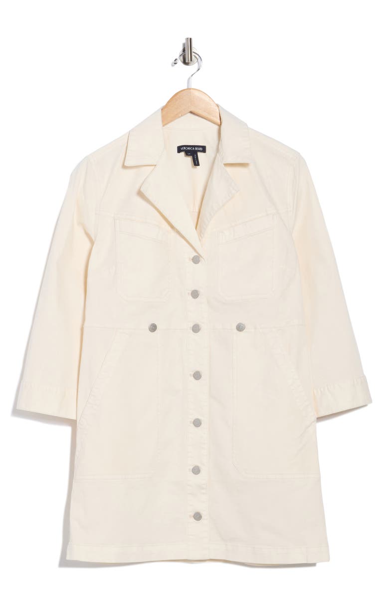 Veronica Beard McKinley Shirtdress, Alternate, color, Ecru