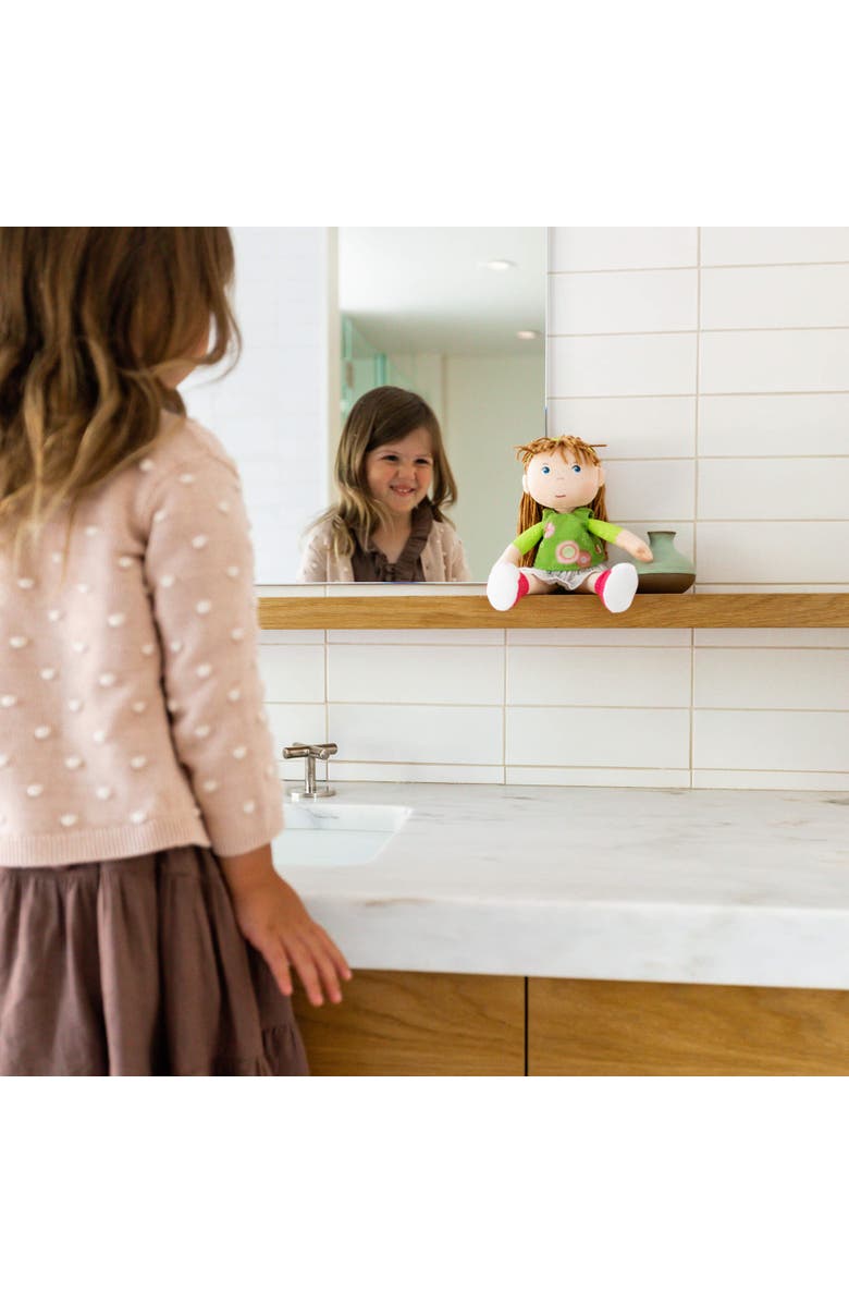 HABA 12" Soft Baby Doll Hedda with Brown Hair, Blue Eyes & Embroidered Face, Washable Toddler Doll for 18 Months+, Alternate, color, 