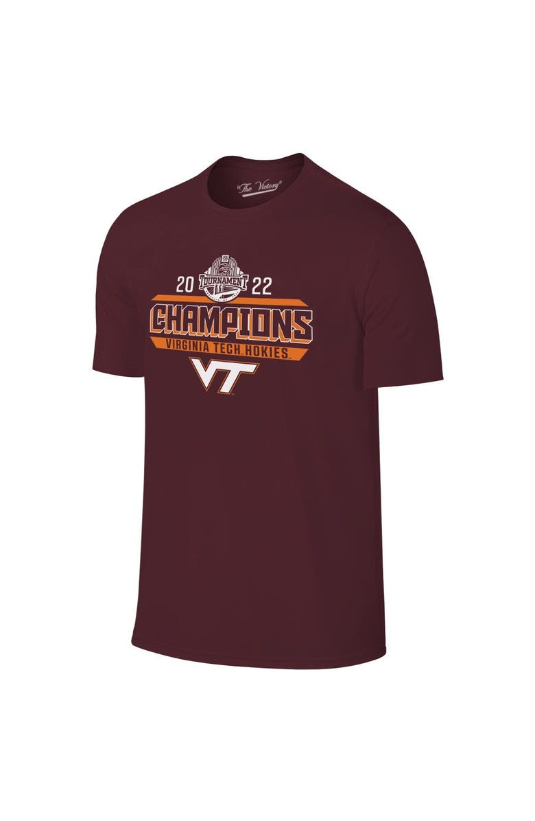 Retro Brand Men's Original Retro Brand Maroon Virginia Tech Hokies 2022 ACC Men's Basketball Conference Tournament Champions Locker Room T-Shirt, Alternate, color, 