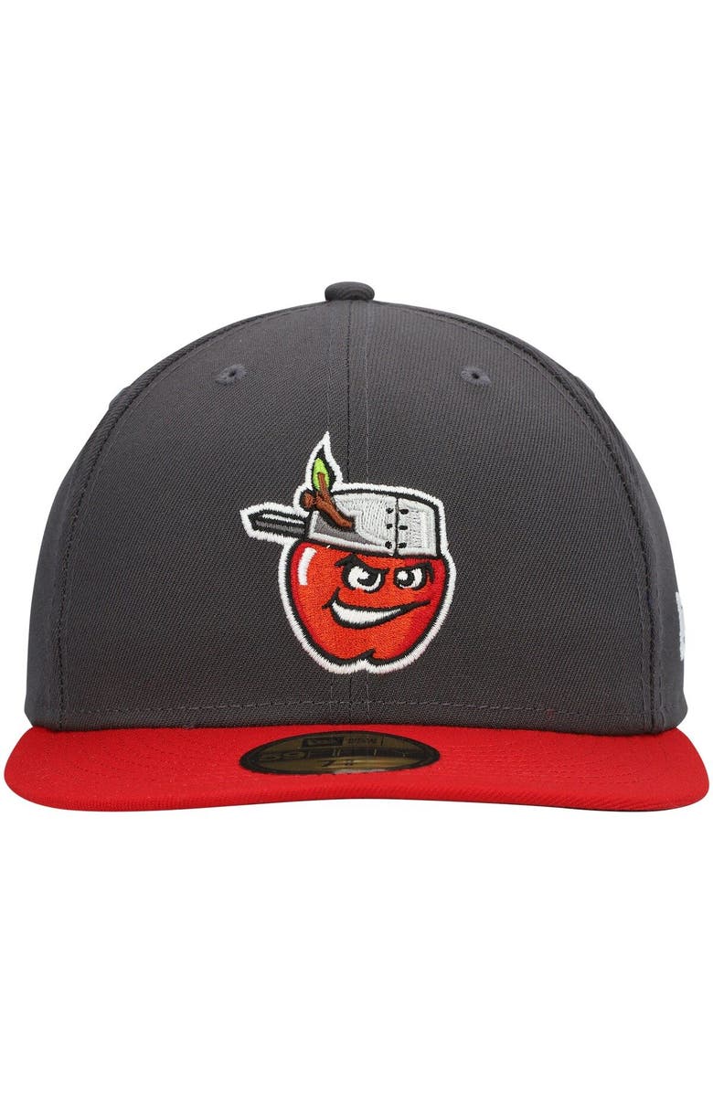 New Era Men's New Era Gray Fort Wayne TinCaps Authentic Collection Road 59FIFTY Fitted Hat, Alternate, color, 