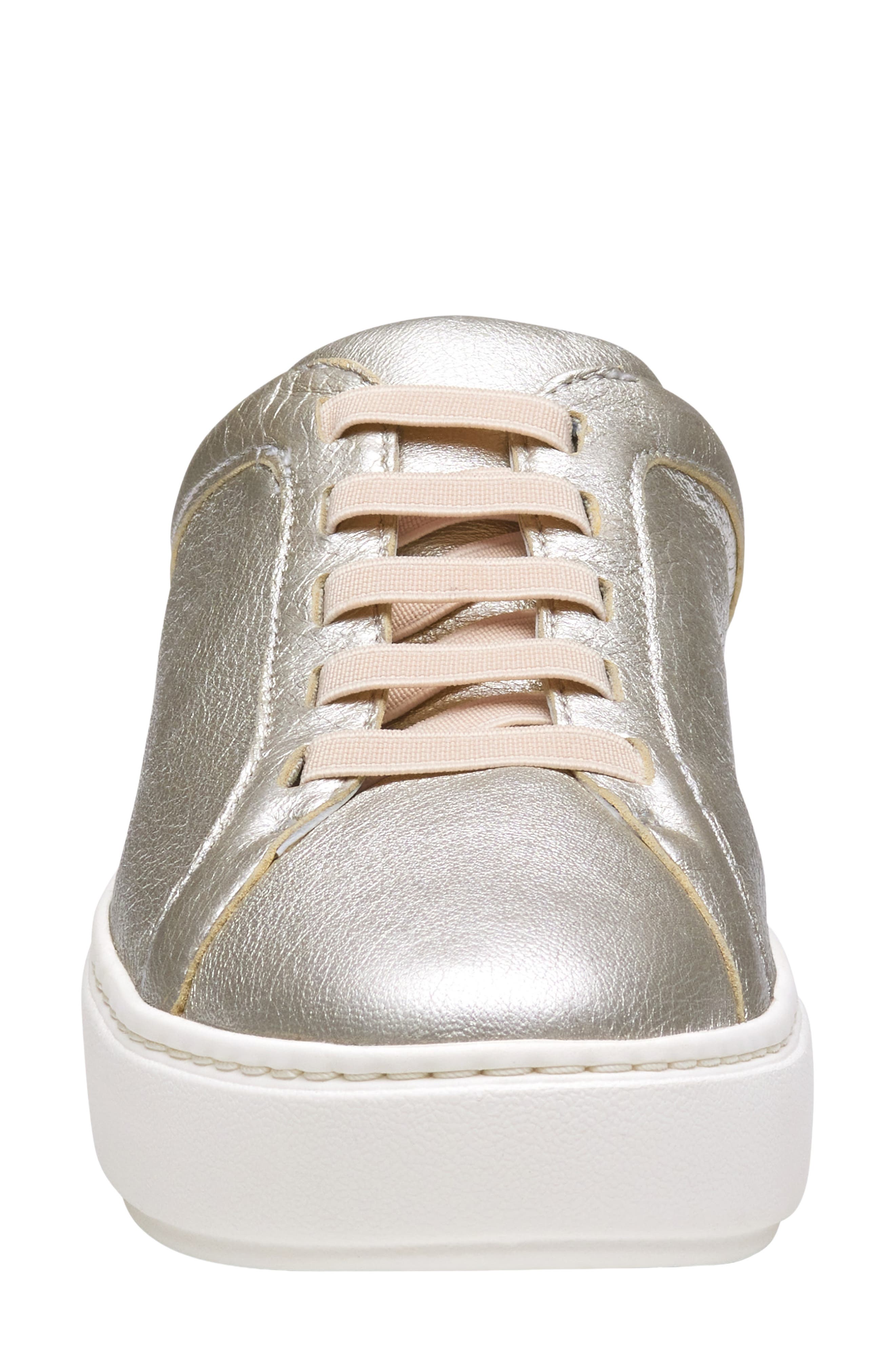 Johnston & Murphy Cammie Platform Sneaker Mule, Alternate, color, Gold Metallic Sheepskin