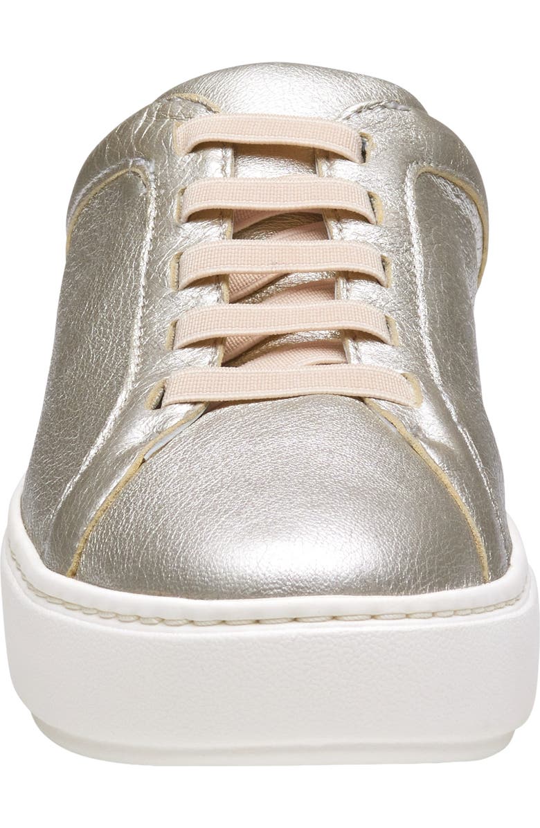 Johnston & Murphy Cammie Platform Sneaker Mule, Alternate, color, Gold Metallic Sheepskin