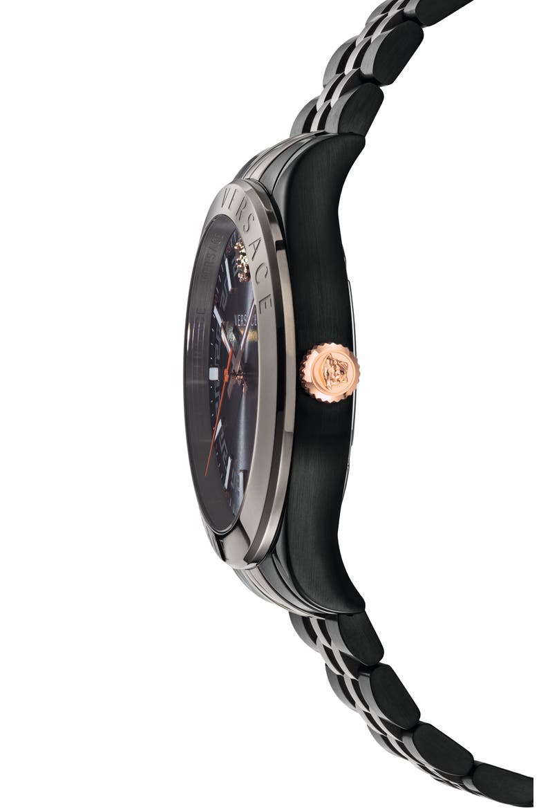 Hellenyium Bracelet Watch, 42mm, Alternate, color, BLACK/ GREY