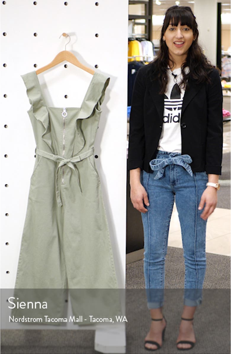 Ruffle Strap Belted Jumpsuit, sales video thumbnail