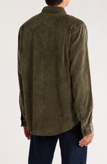 Comfort Stretch Corduroy Button-Up Shirt