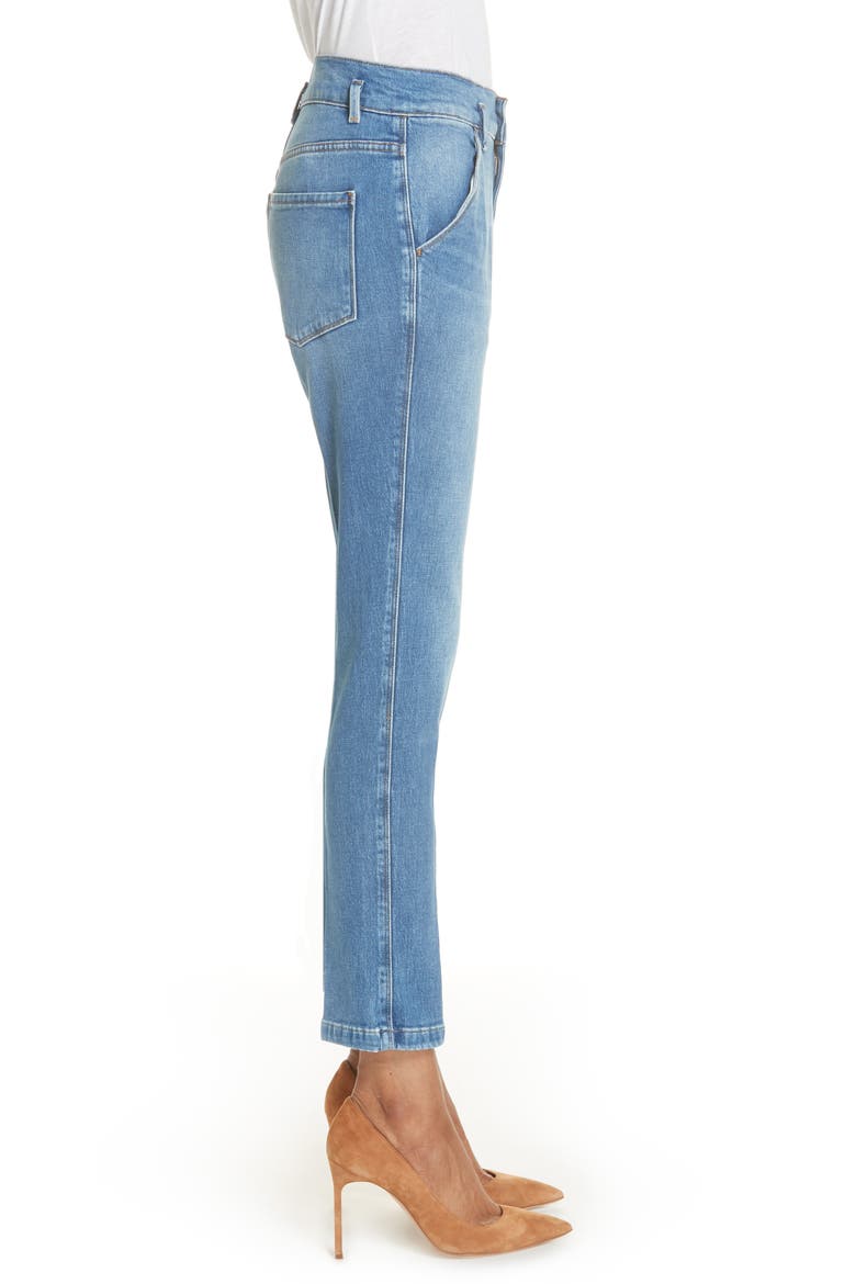 Le Slender Straight Leg Jeans, Alternate, color, THISTLE
