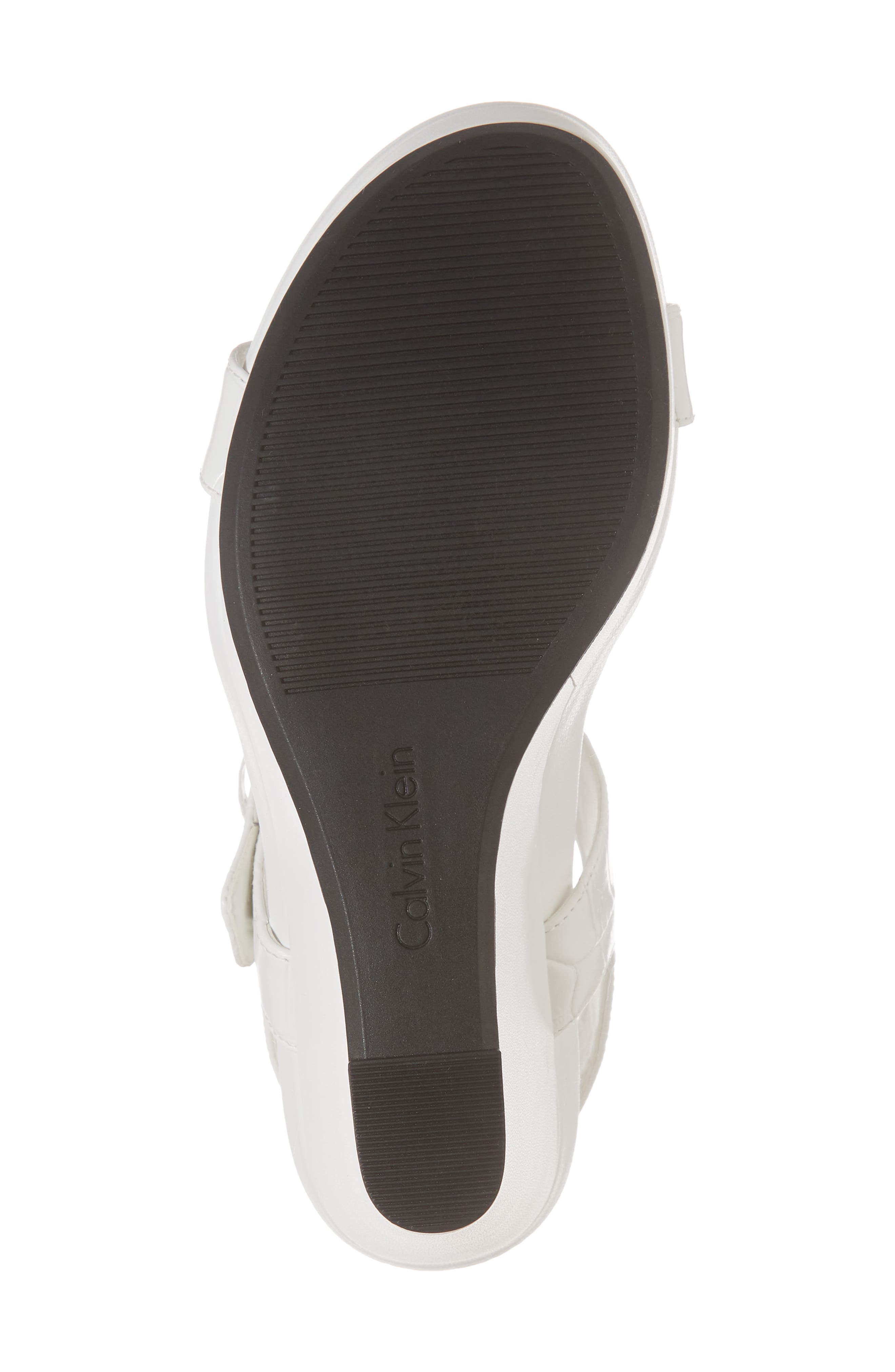 Jacie Wedge Sandal, Alternate, color, PLATINUM WHITE PRINT LEATHER