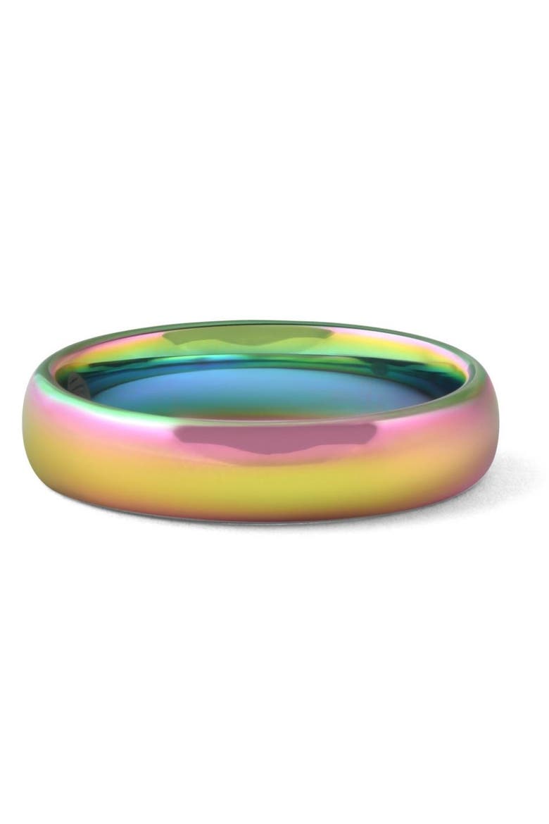 Multi Color 5mm Comfort Fit Tungsten Ring Wedding Band, Main, color, Tungsten