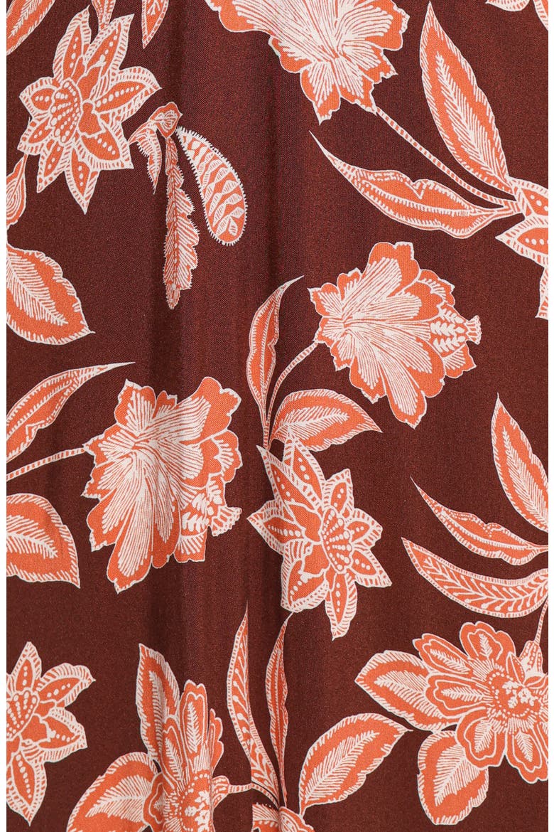 Yolande Plunge Maxi Dress, Alternate, color, ORANGE FLORAL
