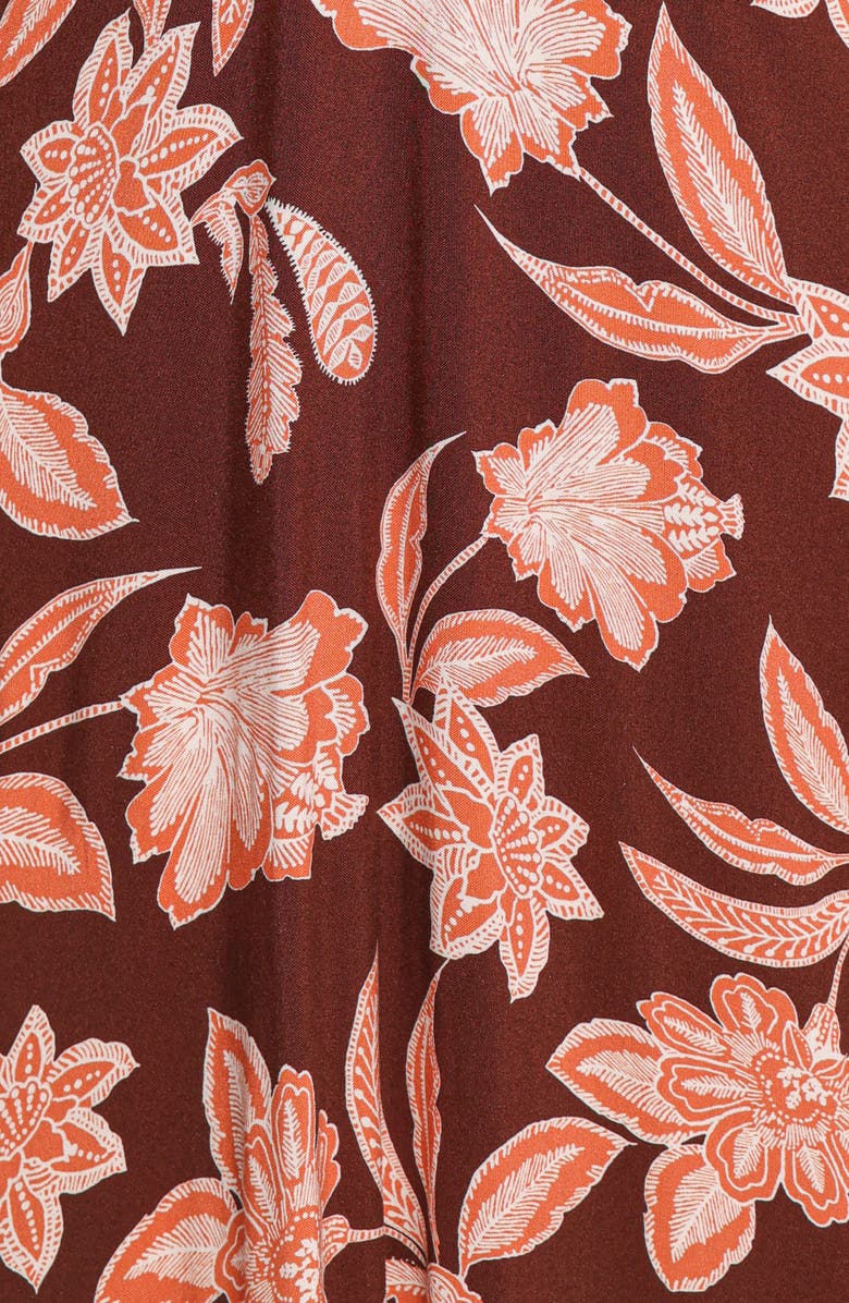 Petal & Pup Yolande Plunge Maxi Dress, Alternate, color, Orange Floral