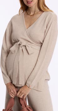 Cache Coeur Beverly Wool Blend Wrap Maternity/Nursing Sweater