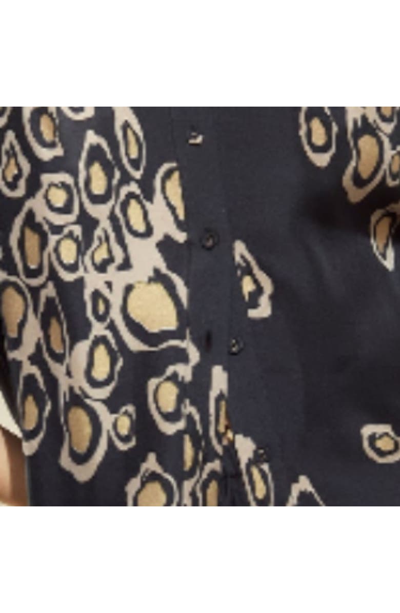 Cynthia Rowley Amalfi Camp Shirt, Alternate, color, Black Gold