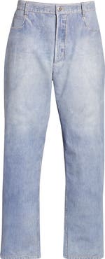 デニム・ジーパン BOTTEGA VENETA FW24 Denim jeans (804819V42W0 4715) Bottega Veneta - Denim-print wide-leg leather pants Bottega