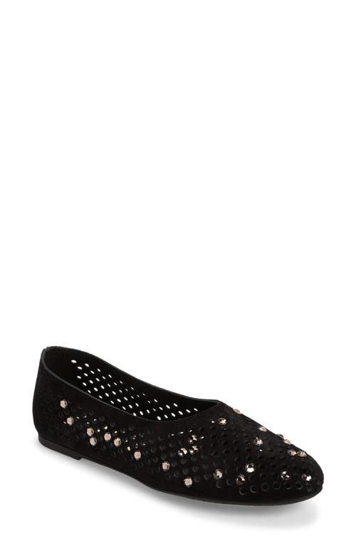 Pedro Garcia Ariane Flat in Black Castoro 