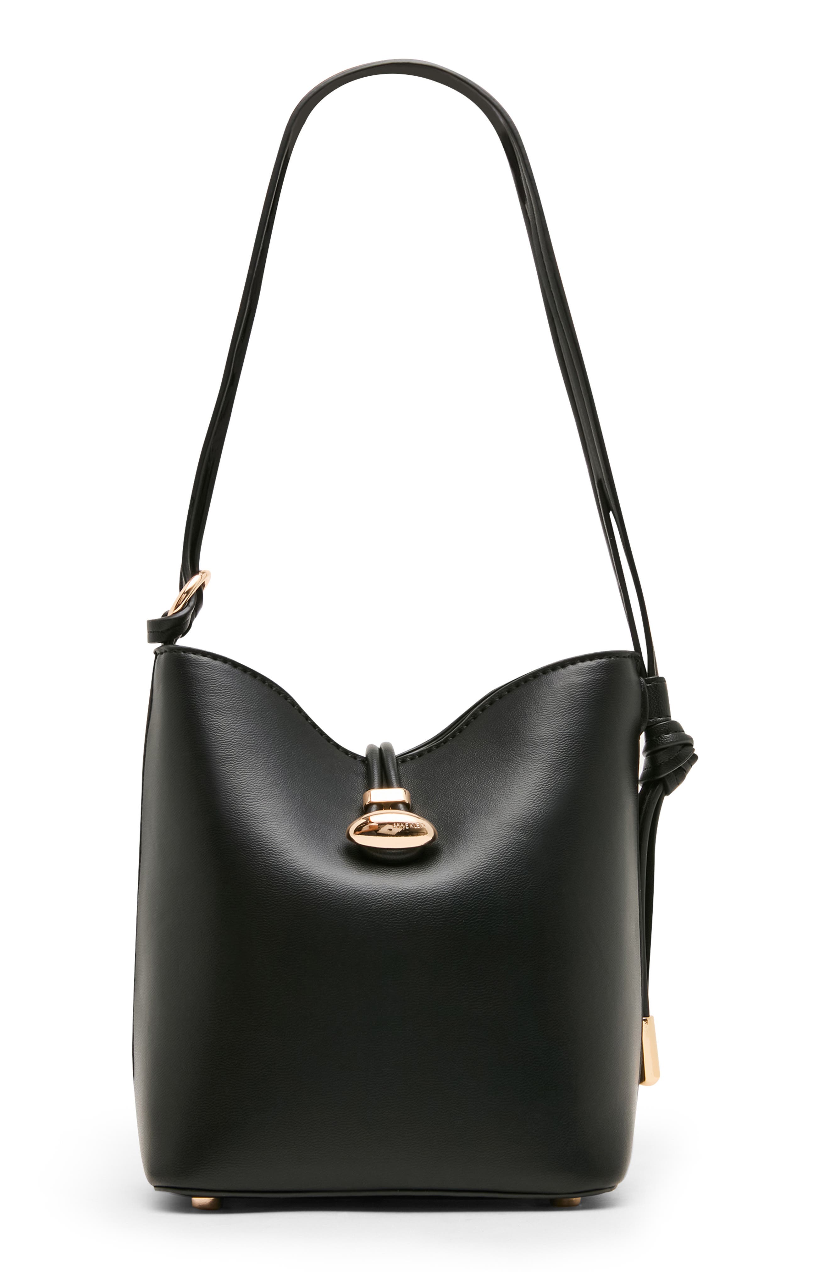 Small Faux Leather Bucket Bag