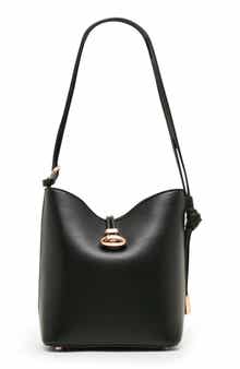 Small Faux Leather Bucket Bag