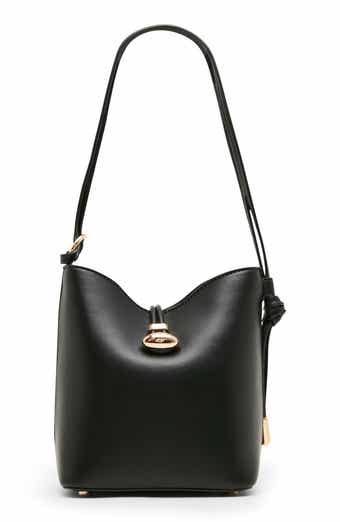 Small Faux Leather Bucket Bag