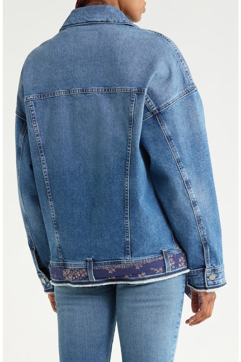 Kendrix Belted Denim Jacket, Alternate, color, VENICE CANAL BELTED