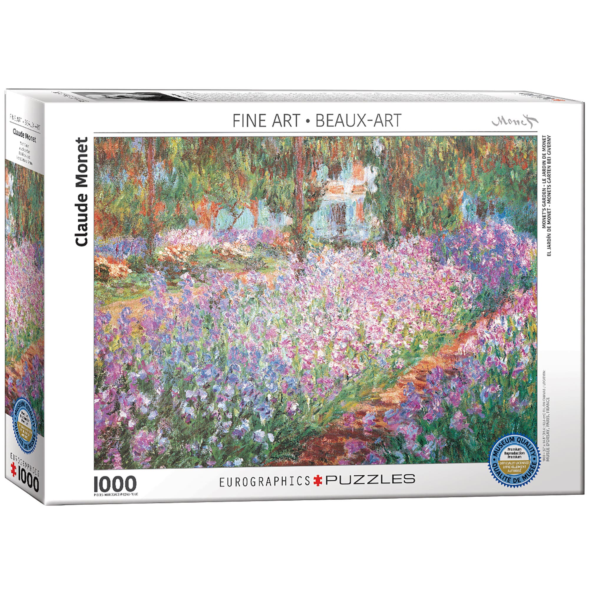 Eurographics Monet's Garden by Monet Puzzle, 1000 Pieces in Multicolored 
