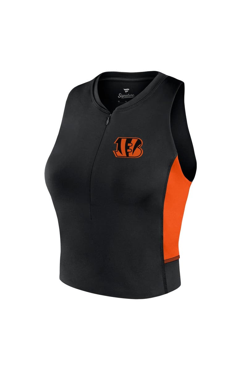 Fanatics Signature Women's Fanatics Signature Black Cincinnati Bengals Studio Fitted Gym Tank Top, Alternate, color, Black