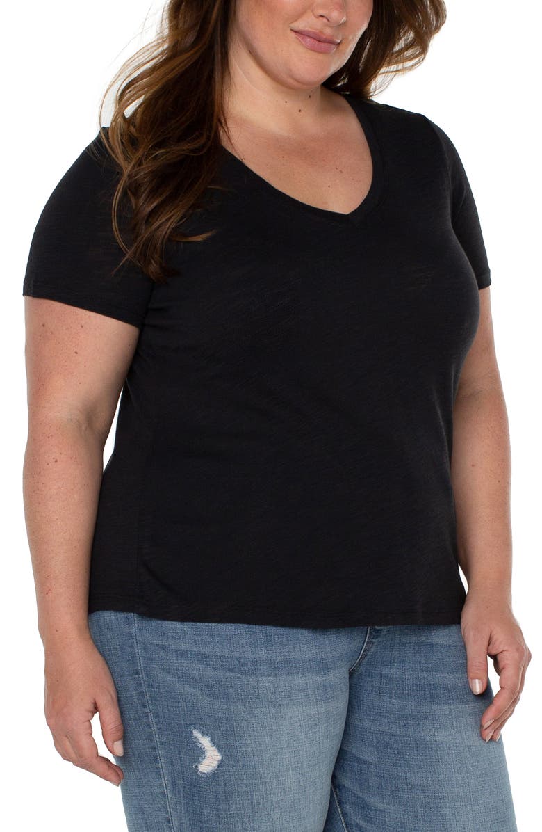 Liverpool Los Angeles Slub Jersey V-Neck T-Shirt, Alternate, color,