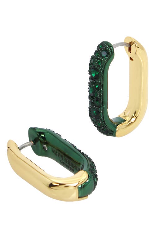 KURT GEIGER KURT GEIGER LONDON CRYSTAL PAVÉ OVAL HOOP EARRINGS