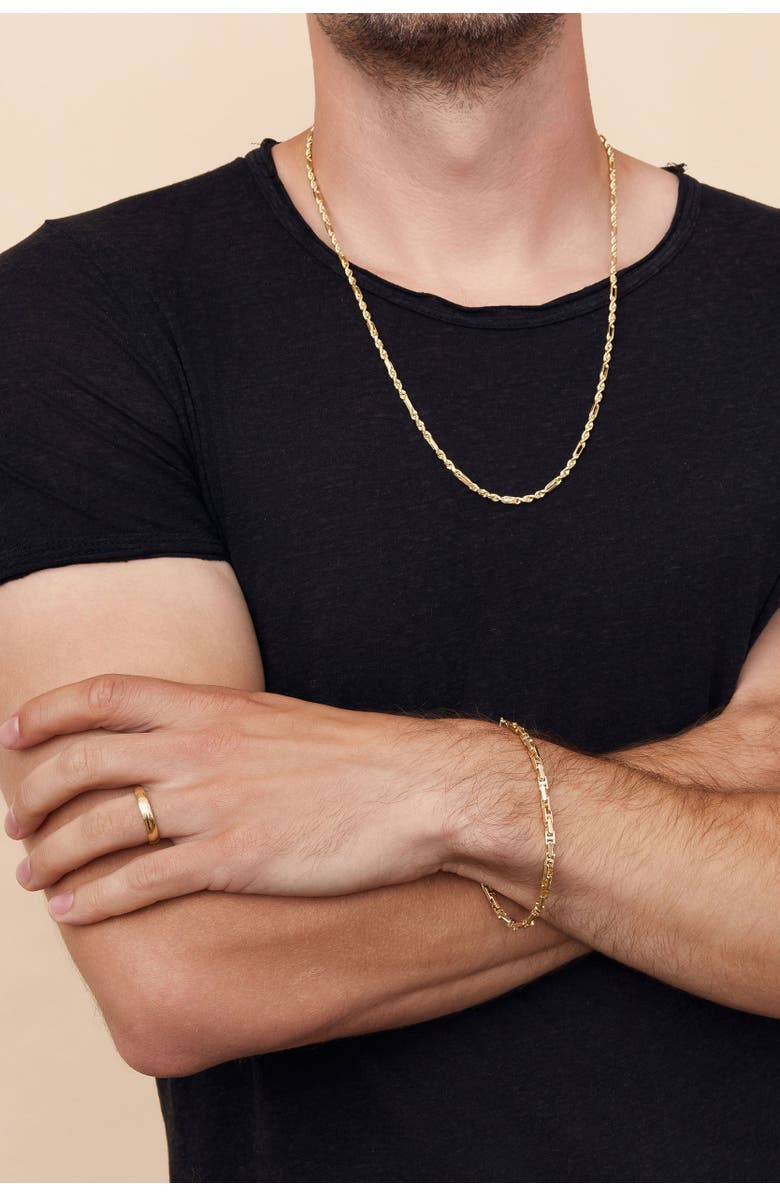 Oradina Mens Forever Band Bold Ring in 14K Gold, Alternate, color, Yellow Gold