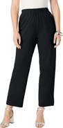 Roaman's Soft Knit Straight Leg Capri Pant