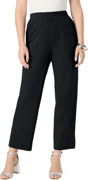 Roaman's Soft Knit Straight Leg Capri Pant